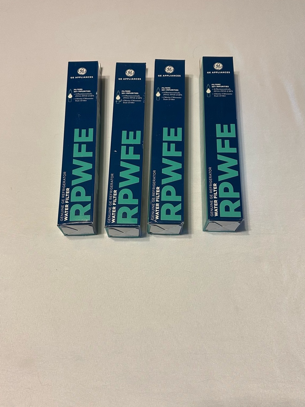 GE RPWFE Refrigerator Water Filter - Blue (Pack of 4)